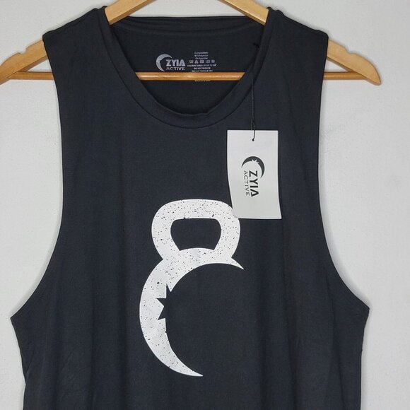 NEW Zyia 2XL Black‎ Kettle Moon Tank Top Graphic Women's - Picture 3 of 5